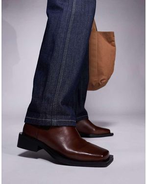 ASOS Stivaletti Chelsea Marroni - Blu