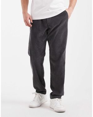 Jack & Jones Kane Relaxed Drawstring Waist Cord Pants - Gray