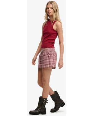 Superdry Cotton Stripe Elasticated Shorts - Pink