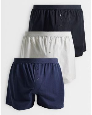 ASOS Confezione Da 3 Boxer Multicolore - Blu