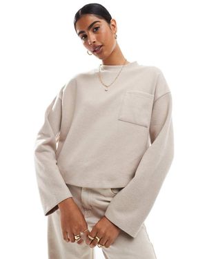 ASOS Supersoft Oversized Jumper With Pocket Detail - Blue