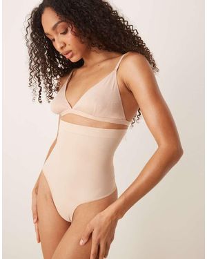 Spanx Seamless Power High Waisted Thong - Natural