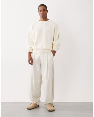 Cotton On – kastiger strickpullover - Weiß