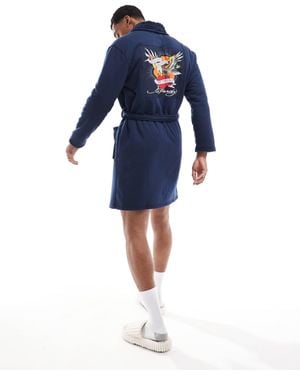 Ed Hardy – gulley – bademantel - Blau