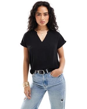 Jdy V Neck Short Sleeve Blouse - Black