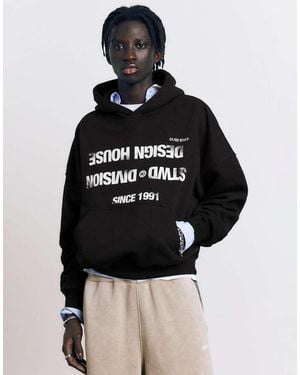 Pull&Bear Stwd Division Hoodie - Black