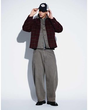 ASOS Vaqueros Rectos De Espiga - Gris