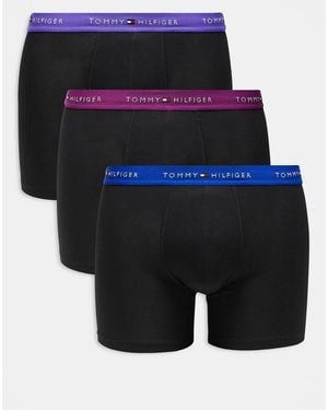 Tommy Hilfiger Signature Cotton Essentials 3 Pack Boxer Briefs - Blue