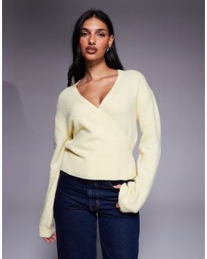 Kaiia Knit Wrap Cardigan - Blue
