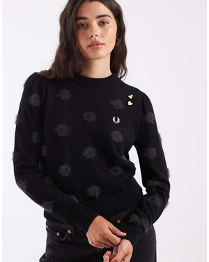 Fred Perry X Amy Winehouse Trui Met Polkadotprint - Zwart
