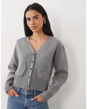 Calvin Klein Cardigan raglan en coton - Gris