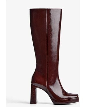 Bershka High-heel Platform Boots - Brown