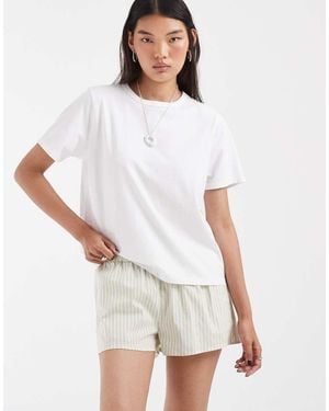 ASOS Pantaloncini A Righe Gialle - Bianco