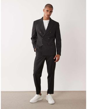 ASOS Carrot Fit Suit Trousers - Black