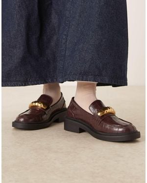 ASOS Mistral Trim Detail Loafers - Blue