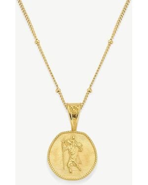 D.Louise D.Louise Waterproof St Christopher Necklace - Metallic