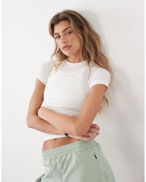 4505 Leichtes nahtloses mesh-laufshirt - Weiß