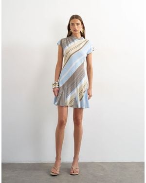 TOPSHOP Viscose Grown On Sleeve Dress - White