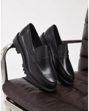 Vagabond Shoemakers Shoemakers kenova leder-loafer mit grober sohle - Schwarz
