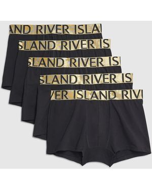 River Island Ri Pack Of 5 Trunks - Black