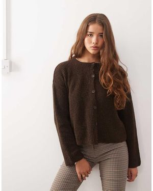 Reclaimed Vintage Boxy Cardigan - Brown