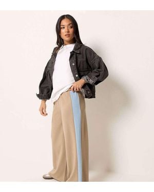 PixieGirl Petite Wide Leg Trousers - Brown