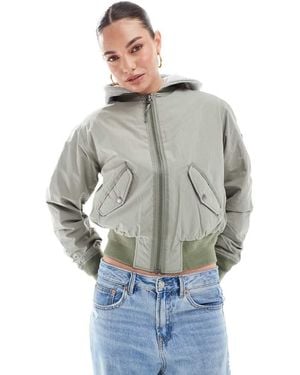 Superdry Hooded Ma1 Bomber Jacket - Grey