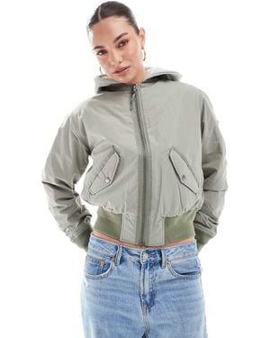 Superdry Hooded Ma1 Bomber Jacket - Grey