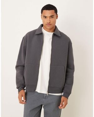 ASOS – kastige harrington-jacke - Grau