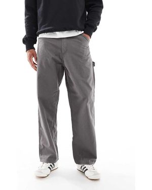Jack & Jones Ripstop Baggy Fit Carpenter Trouser - Grey