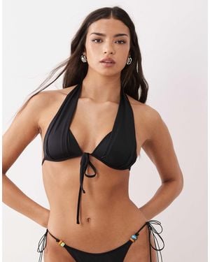 ASOS – maya essaouira – wattiertes push-up-bikinioberteil - Schwarz