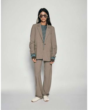 Pull&Bear Straight Leg Trousers - Green