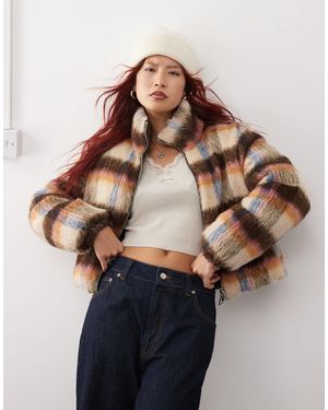 Monki Reversible Padded Jacket - Multicolour