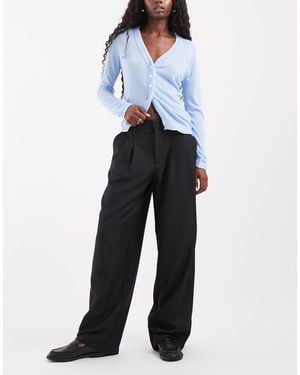 Noisy May Wide Leg Tailored Trouser - Blue
