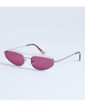 TOPSHOP Mexico Metal Frame Sunglasses - White