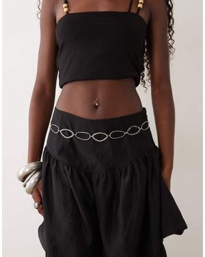 ASOS Oval Ring Chain Belt - Black