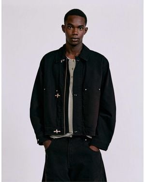 Pull&Bear Jacke mit knebelverschluss - Schwarz