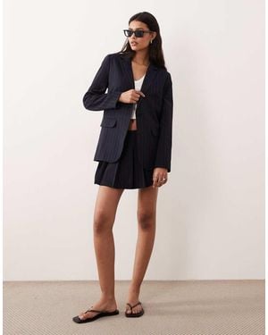 Miss Selfridge Oversized Pinstripe Blazer - Multicolour