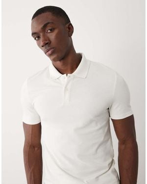ASOS Essentials Muscle Fit Polo - White