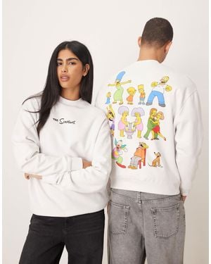 ASOS Unisex Relaxed Sweat With The Simpsons Print - Natural
