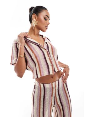 River Island – strick-polohemd - Pink