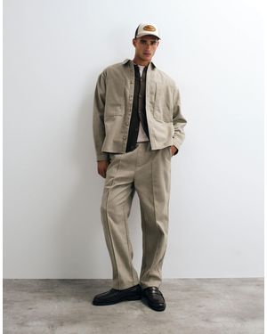 ASOS Set Oversized Shirt With Wool - Brown
