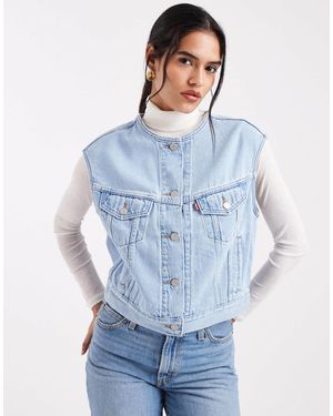 Levi's – blouson-jeansweste im vintage-stil - Blau