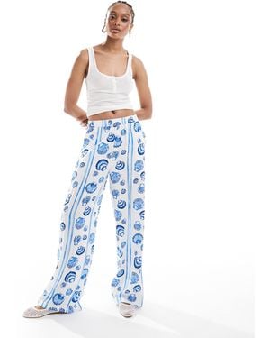 Vero Moda Wide Leg Pants - Blue