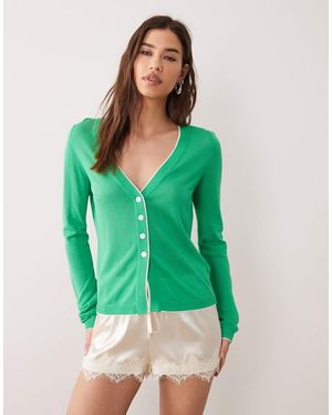 ASOS Cárdigan Con Diseño De Doble Capa De - Verde