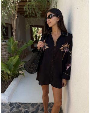 Never Fully Dressed – longline-strandhemd - Mehrfarbig