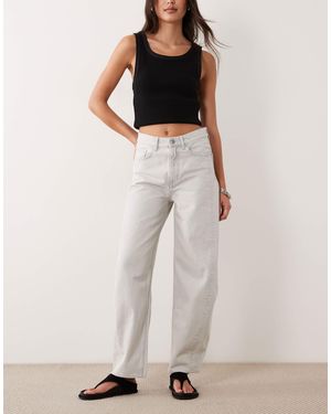 ARKET Bloom Barrel Shaped Jeans - Natural