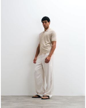 Mango Retro Fine Knit Shirt - White