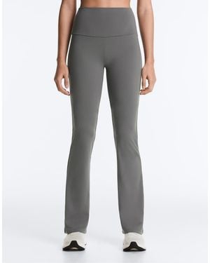 Oysho Comfortlux High-rise Flare Trousers - Grey