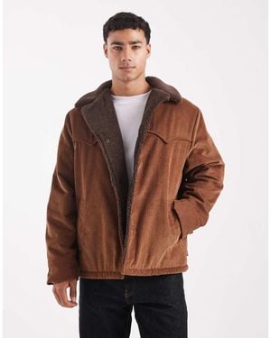 Levi's Durham Borg Lined Short Coat - Brown
